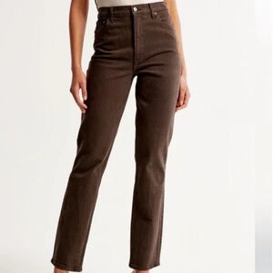 Abercrombie mid rise90s straight leg